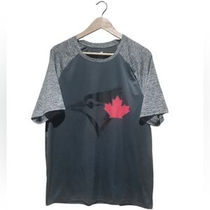Genuine Merchandise MLB Toronto Blue Jays Shirt Gray w Black Red Graphic Large